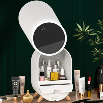 Lumina LED-uri Desktop Organizator HD Oglindă Machiaj Creativ Organizator Detasabil Cosmetice Cutie de Depozitare Profitabilă Beauty Box Dropshipping