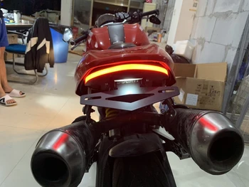Pentru DUCATI Monster 696 795 796 M1100EVO Motocicleta din Spate, Coada de Lumină de Frână, semnalizatoare LED Integrate de Înmatriculare Suport