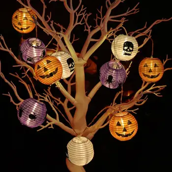 OurWarm Lumini de Halloween Dovleac LED Lumini Șir de Halloween Lumini în aer liber pentru Grădină Terasă Părți Decor de Halloween