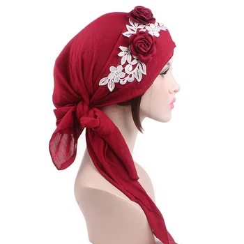 2020 moda flori noi femeile interior hijab capace stil rural gata să poarte musulman frizură doamna wrap eșarfă cap turban capota
