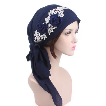 2020 moda flori noi femeile interior hijab capace stil rural gata să poarte musulman frizură doamna wrap eșarfă cap turban capota