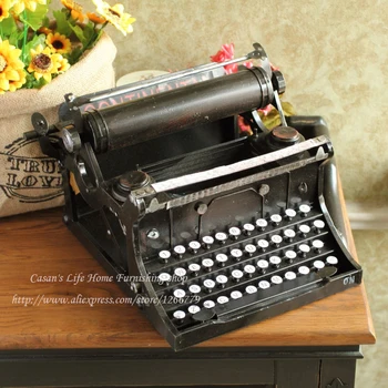 NOUL Retro vechi de mari dimensiuni mașini de scris ornamente,Nostalgie stil artizanat lucrate manual ornamente,manopera rafinat de Fier meserii