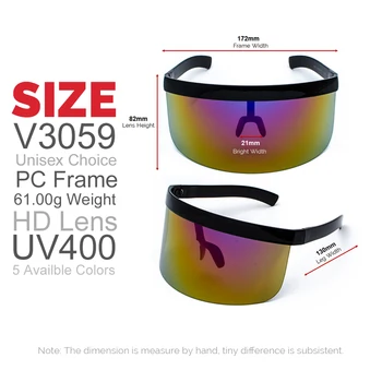 VIVIBEE Nicki Minaj Femei ochelari de Soare Visor 2021 Trend Produs Oglindă Distractiv Ochelari de Soare UV400 Moda Nuante