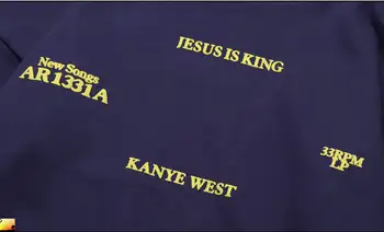 Kanye West Hanorac Isus Este Regele Bărbați Femei Albastru Hanorace Jachete Isus Este Rege