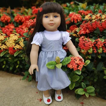 American Papusa Jucării 18 inch 45cm Silicon Baby Doll, Care Arata Real Cadouri de Moda Umplute Papusa Jucării Playmate Brinquedo