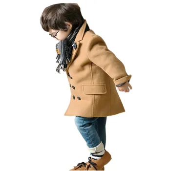 Băiatul palton retro solid domn stil sacou strat de 2-10 ani baieti copii copii cald gros de îmbrăcăminte articole de îmbrăcăminte exterioară topuri