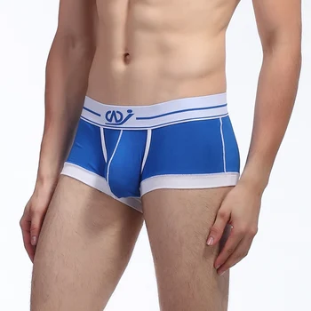 WangJiang Brand Bărbat Sexy Modal Spandex Boxeri Pantaloni Scurți Lenjerie De Corp Homosexuali De Sex Masculin Matase De Gheață Trunchiuri Chilotei