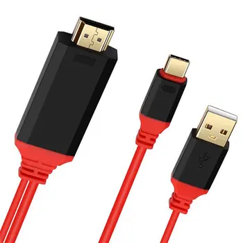 USB 3.1 Tip C compatibil HDMI 2m Convertor Cablu Adaptor Ultra HD 1080P HD 4k Video de Încărcare Cablu HDTV pentru Samsung Galaxy