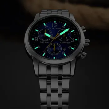 GEEKTHINK Casual, Curea din Piele Cuarț Ceasuri Barbati brand de Top de moda Ceas de mână ceas de sex masculin Bandă de Oțel Nou Design Clasic