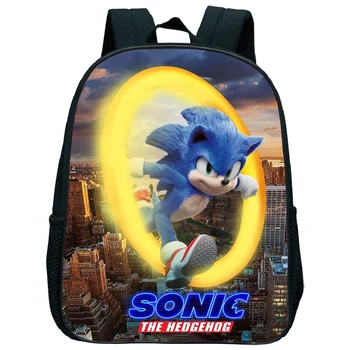 De Vânzare La Cald Sonic Rucsac Copii Copii Sac De Frumos Imprimare Model Sonic Grădiniță Sac