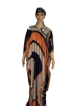 2020 Moda Lady V-neck boubou africain femme rochie Orientul Mijlociu Tradiționale Musulmane femeile boeme rochie caftan de Mătase