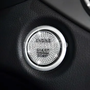 Pentru Benz C Class W205 S205 Stras Stil Pornire Motor Buton de Oprire a Acoperi perioada-2018 1buc Accesorii Auto Interioare Auto Decor