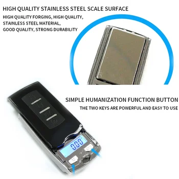Portabil Mini de Buzunar Digital Scale 200g/100g 0.01 g de Înaltă Precizie de Aur Sterling Bijuterii Gram Echilibrul de Greutate, Cantare Electronice