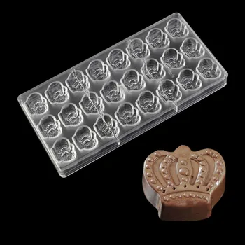 3D forma Coroanei policarbonat ciocolata mucegai ,bucatarie ieftine bakeware de copt, bomboane de ciocolată matrite din plastic produse de patiserie de Copt instrument
