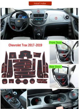 Anti-Alunecare de Cauciuc Poarta Slot Cupa Rogojini pentru Chevrolet Trax Tracker Holden 2017 2018 2019 Accesorii Autocolante Auto MY17 MY18 MY19