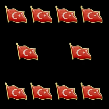 10PC Pavilion Turcia Model Broșă Pin Rever Insigna Marame Haine Sac de Bijuterii