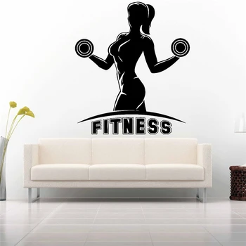 2018 Nou Zid Cameră Decor De Perete De Vinil Autocolant Murală Decal Art Sală De Fitness Club Logo Perete Amovibil Vinil Autocolant D164