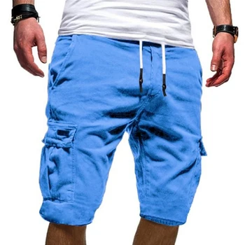 Barbati Casual Multi-buzunar de pantaloni Scurți Ușor iute Uscat Respirabil pantaloni Scurți de Marfă FS99