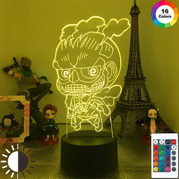 Acrilice Lampă de Masă Anime Atac pe Titan pentru Home Decor Camera Lumina Rece Copil Copil Cadou Căpitanul Levi Ackerman Figura Lumina de Noapte