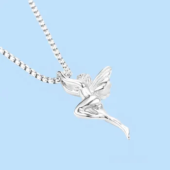 925 Sterling Silver-Coreean Design Drăguț Și Minunat Înger Păzitor Pandantiv Coliere Pentru Femei 2020 Cadouri Bijuterii