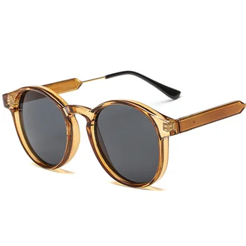XojoX Retro ochelari de Soare Barbati Femei Vintage de Designer de Brand Mici Ochelari de Soare de Conducere Rotund ochelari de soare Galben Ochelari Nuante UV400