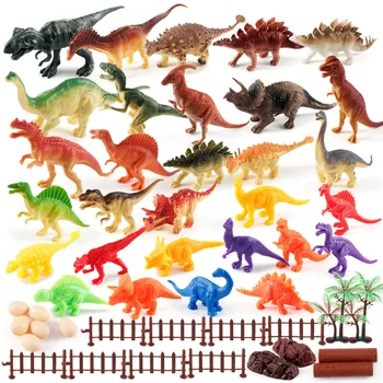 50pcs Simulare Dinozaur Jucărie Set Dinozaur Cutie Depozitare Jucărie pentru Copii Decorare Cadou de Vacanță