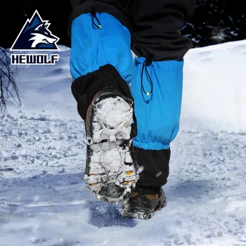 Hewolf în aer liber 10Teeth Crampoane de Iarnă Zăpadă Gheață din Oțel Inoxidabil cu Țepi Pantofi Antialunecare Grip Adidas Crampoane de Mers pe jos de Alpinism Instrument