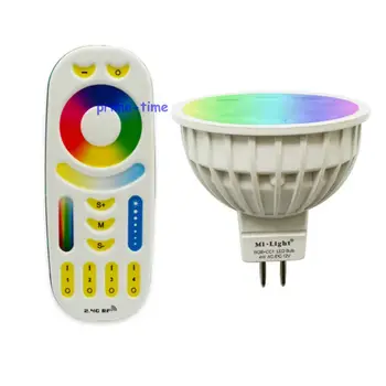 Mi.Lumina 4W RGB + CCT MR16 Bec LED lumina Reflectoarelor AC/DC 12V FUT104 +1x WL-Revizuit1 WiFi +1x 2.4 G RF Wireless 4-Zona de Atingere Distanță