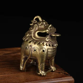 Vintage Brass Beast Figurine Ornament Arzător De Tămâie Acasă Decorare Masina Lemn De Santal Incenser Noroc Feng Shui Birou Decor Meserii