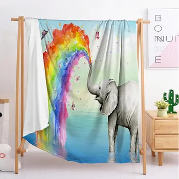 Noi elefant export Personalizate pături Mari și mici dimensiuni arunca pătură tapiserie de dormit pătura moale flanel pătură, lenjerie de pat