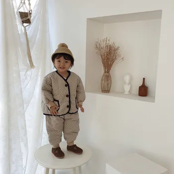 MILANCEL Haine pentru Copii Set Thicekn Copilul Hanorace și Pantaloni de Lungime Completă Toddler Boys Set Infant Costum Fată