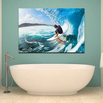 Surf Ocean Valuri Extreme Sport Panza, Postere, Printuri De Arta De Perete Pictura Tablouri Decorative Moderne Acasă Decorare De Arta