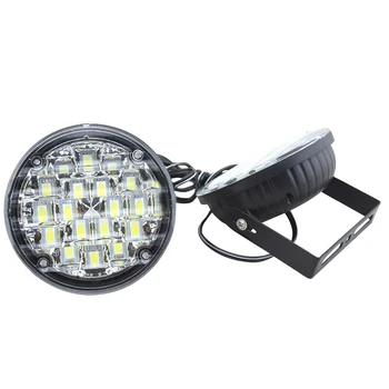 1pair Alb 18 LED DRL Rotunde Daytime Running Light Auto lumina de Ceață Lampa de Conducere pentru Camion, Motocicleta, Bicicleta
