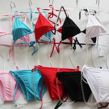 Fierbinte de Vânzare cele Mai Clasice pentru Femei Strappy Legături Ieftin Fata Bikini Sexy pentru Femei, Costume de baie