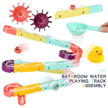 Chidren Duș Jucarii de Baie pentru Copii ventuza Marmură urmări jocuri de apă jucărie copil de vara play apa de Baie duș baie de apă jucărie kit