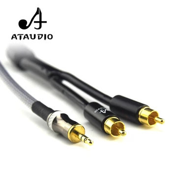 ATAUDIO Hifi Stereo 3.5 mm pentru Cablu 2rca de Înaltă Calitate 6N OFC 3.5 mm Jack la 2 RCA tata Cablu