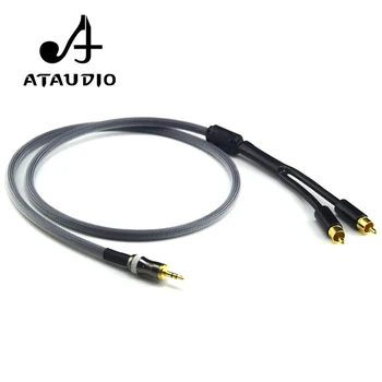 ATAUDIO Hifi Stereo 3.5 mm pentru Cablu 2rca de Înaltă Calitate 6N OFC 3.5 mm Jack la 2 RCA tata Cablu