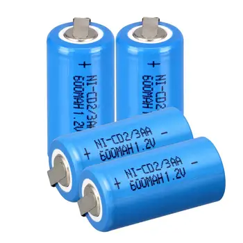 2~32PCS 600mAh ni-cd 1.2 v Baterie 2/3 AA 1.2 v nicd Baterii Reîncărcabile Albastru