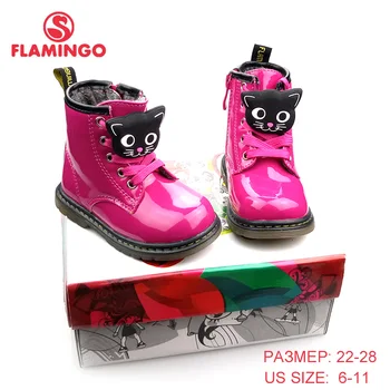 FLAMINGO Toamna Non-alunecare Ține de Cald pentru Copii pantofi de Moda Copilul Cizme Dimensiune 22-28 pantofi pentru Copii transport Gratuit 82B-BNP-0956/0958