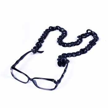 LongKeeper Epocă Acrilice Ochelari Lanț Femei Bărbați Ochelari De Cablul De Ochelari De Citit Titularii De Frânghie Alb Negru Curea Cu Margele