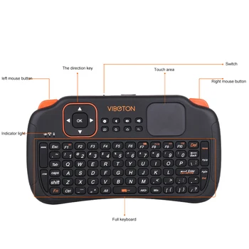 Mini 2.4 G Wireless Tastatura Touchpad-ul Smart TV, Air Mouse Wireless Tableta Touch Tastatura Handheld Portabil Premium Keyboard