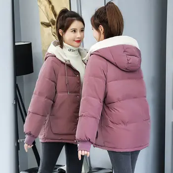 Cotday Cu Glugă Galbenă Scurt Coreea Stil Casual Gros Cu Fermoar 2020 Moda Iarna Cald Femeie Parka Haine De Bumbac De Sex Feminin