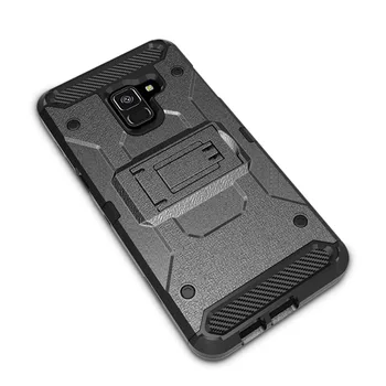 Pentru Samsung Galaxy A8 2018/A5 2018 A530 A530F Grele Hibrid Caz de Robust rezistent la Șocuri de Protecție Clip Curea Toc Telefon Acoperi