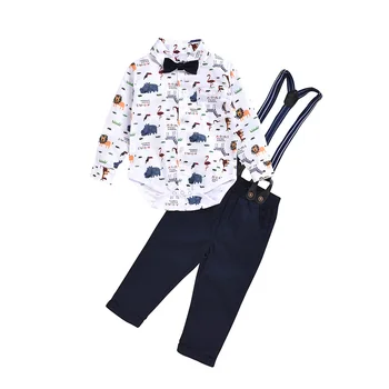 Băiețelul Haine Copii, Haine Cu Mâneci Lungi Tricou Curea De Pantaloni Domn 2019 Tinutele De Iarna Noua Moda De Îmbrăcăminte Pentru Băieți Set
