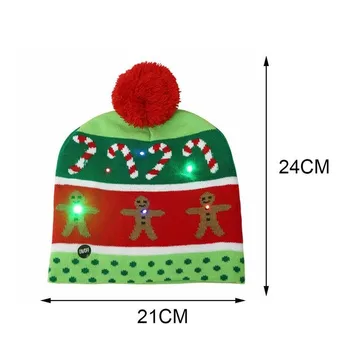 Lumina LED-uri de Crăciun Pălărie Tricotate Căciulă de Crăciun Aprinde Tricotate Pălărie de Crăciun Cadouri Pentru Copii de Crăciun, de Anul Nou Pălăria Capace