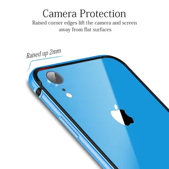 Ascromy Pentru iPhone XR Caz de Metal Bara de Lux Sclipici Silicon rezistent la Șocuri Bara de Cazuri Pentru iPhone XR iPhone 11 Albastru Accesorii
