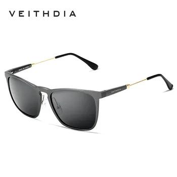 VEITHDIA Pătrat ochelari de Soare Vintage ochelari de soare barbati de moda Polarizate de brand designer de Ochelari de Soare pentru Barbati / Femei 6368