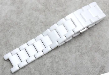 New sosire Watchband Ceramic White Watchbands curele bratara Curea 20mm Concavă end 11mm pentru rochie de diamant ceasuri accesorii