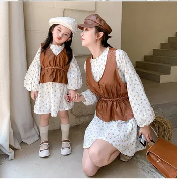 2020 nou părinte-copil tendința de îmbrăcăminte coreeană Vestă de Piele