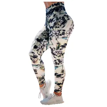 Femei Flori de Imprimare Jambiere de Fitness Sporturi de Funcționare spodnie damskie Atletic Pantaloni